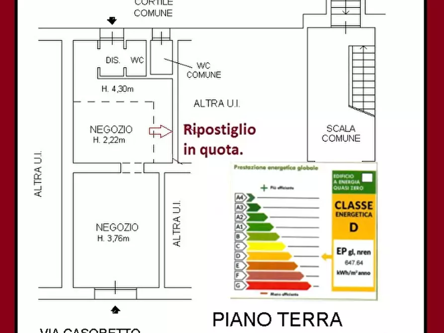 Immagine 2 di Negozio in affitto  in Via Casoretto  a Milano