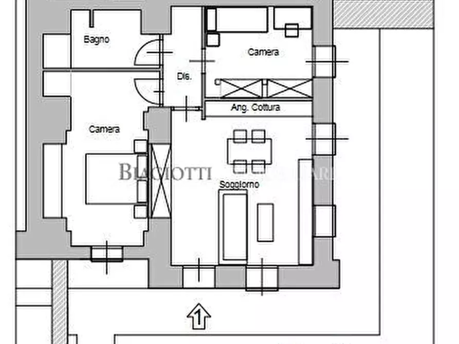 Immagine 2 di Trilocale in vendita  a Livorno