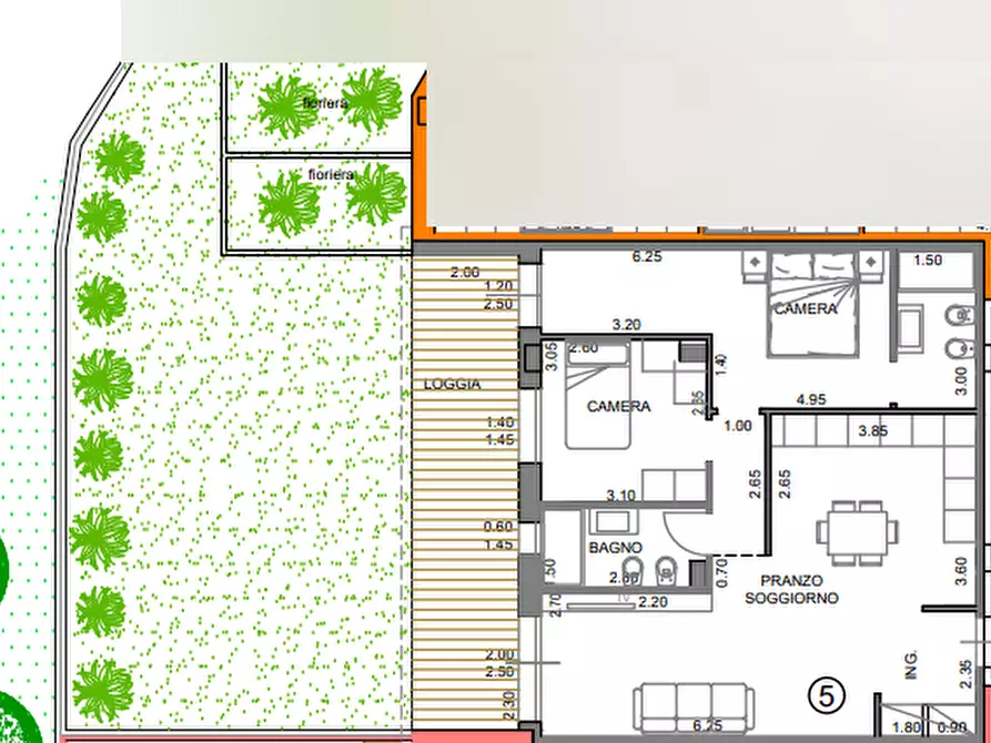Immagine 11 di Trilocale in vendita  a San Mauro Pascoli