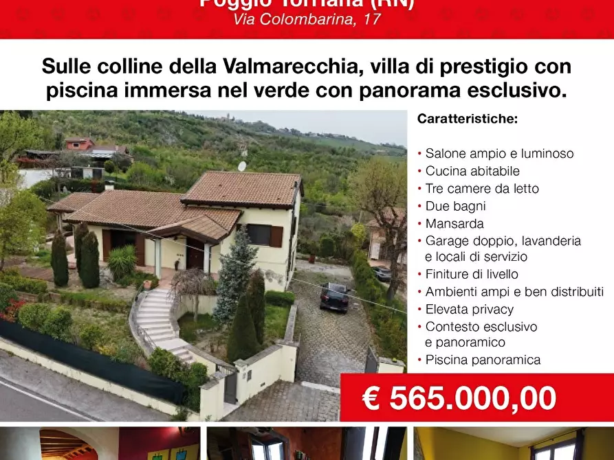 Immagine 1 di Villa in vendita  in Via Colombarina 17 a Poggio Torriana