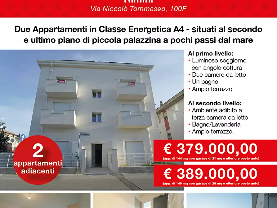 Immagine 1 di Quadrilocale in vendita  in Via Niccolò Tommaseo 100 a Rimini