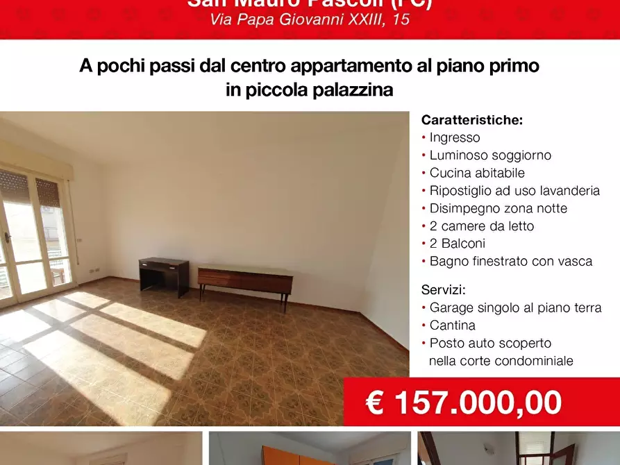 Immagine 1 di Quadrilocale in vendita  in Via Papa Giovanni XXIII 15 a San Mauro Pascoli