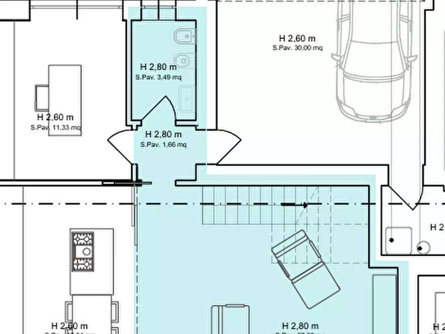 Immagine 4 di Casa trifamiliare in vendita  in Strada Budellungo 37 a Parma