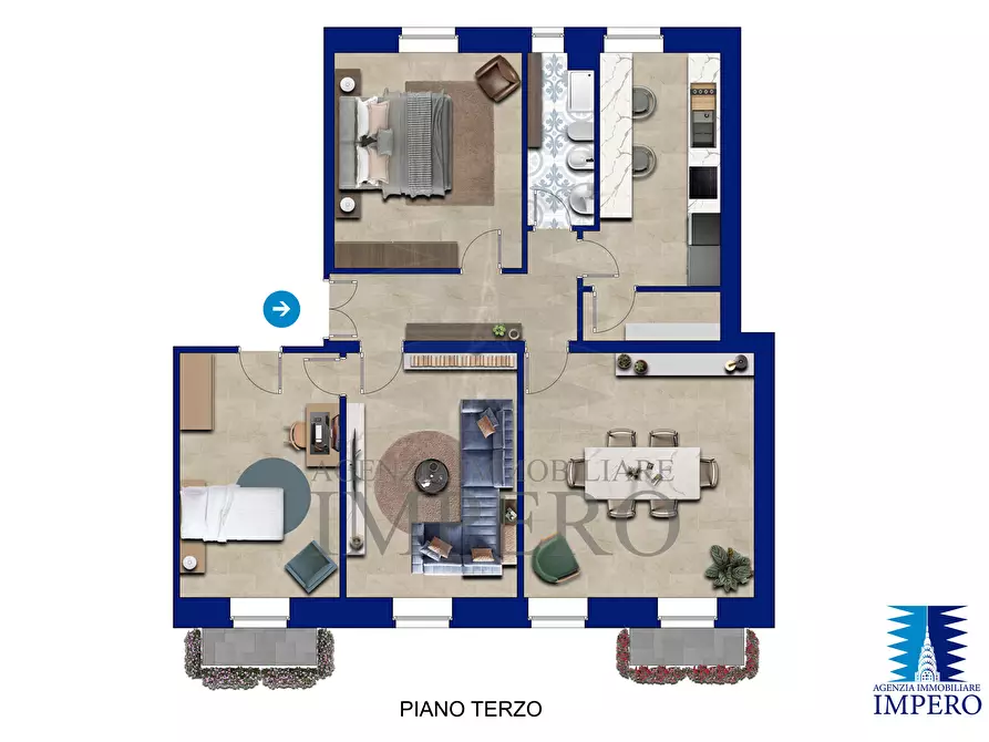 Immagine 28 di Pentalocale in vendita  in Via Camillo Benso Conte di Cavour 8 a Ventimiglia