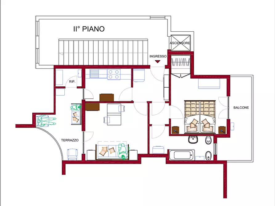 Immagine 9 di Bilocale in affitto  in Viale Maiella 23/A a Francavilla Al Mare