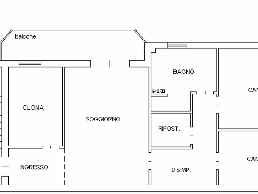 Immagine 3 di Trilocale in vendita  in Strada Val Parma 228 a Parma
