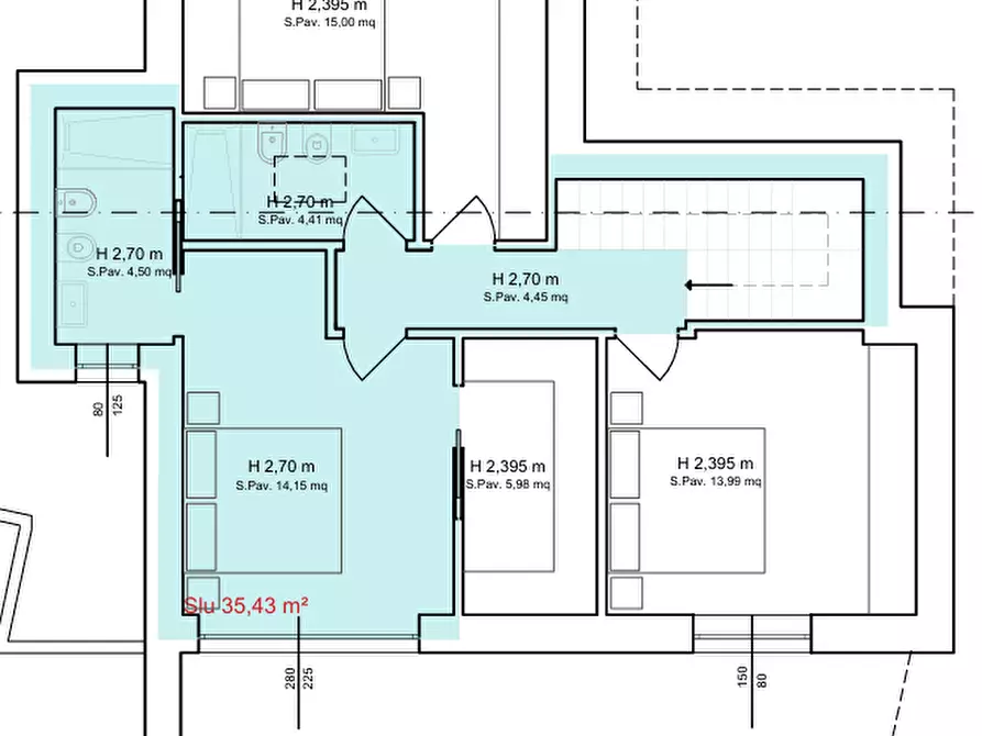 Immagine 6 di Casa trifamiliare in vendita  in Strada Budellungo 37 a Parma