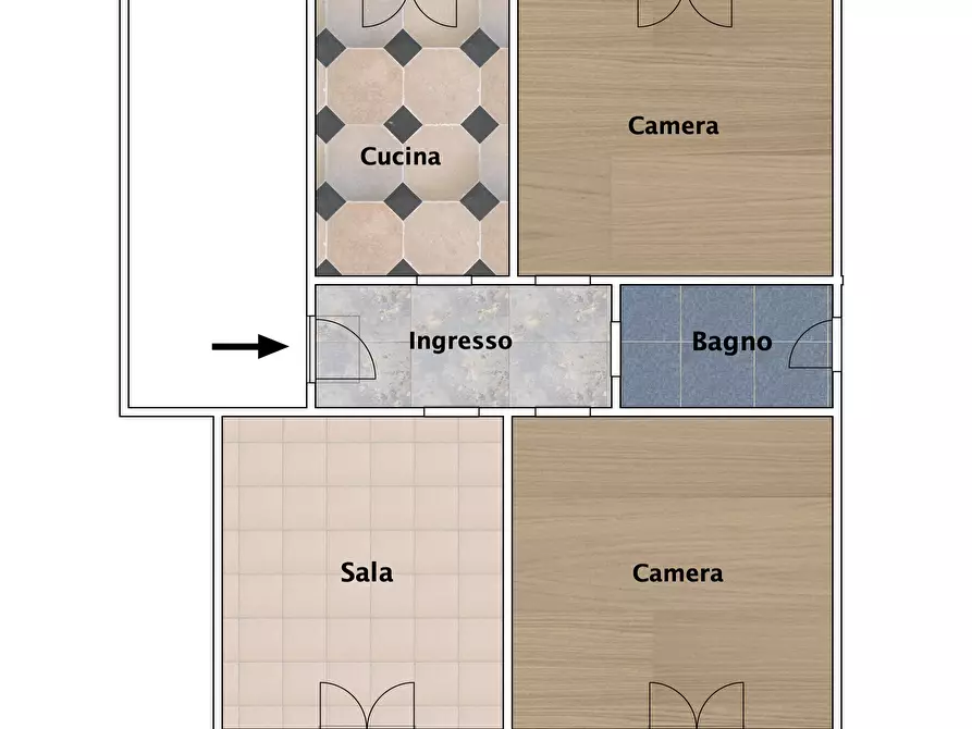 Immagine 19 di Trilocale in vendita  in Via Murano 6 a Modena