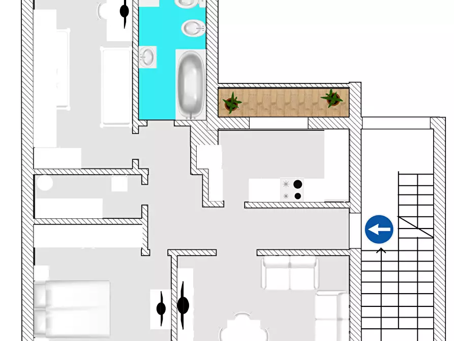 Immagine 23 di Trilocale in vendita  in Viale Villoresi 37 a Nerviano