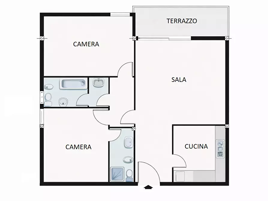 Immagine 28 di Trilocale in vendita  in Via Guido Baccelli a Modena