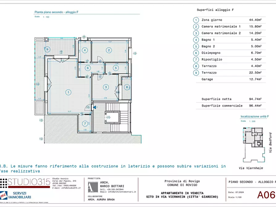 Immagine 1 di Attico in vendita  in Via Viernheim a Rovigo