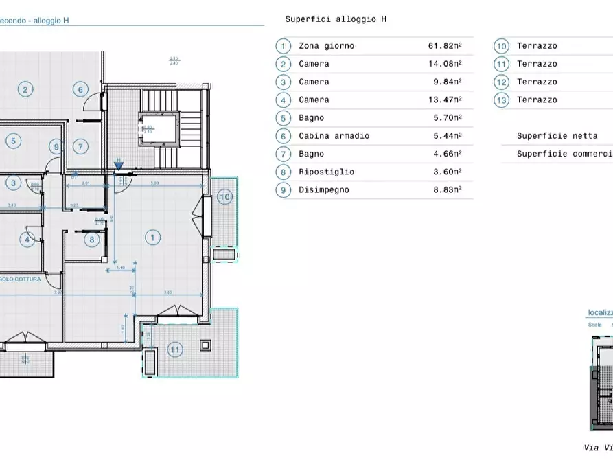 Immagine 6 di Trilocale in vendita  in Via Viernheim 3 a Rovigo