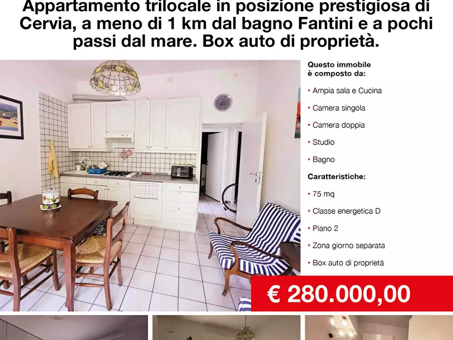 Immagine 1 di Trilocale in vendita  in via GIUNONE 14 a Cervia