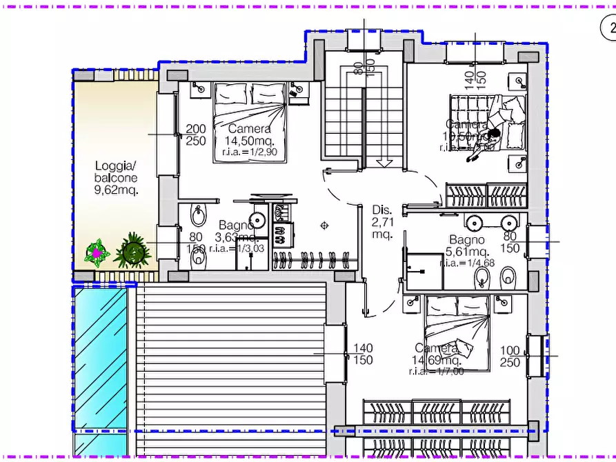 Immagine 8 di Villetta a schiera in vendita  a Santarcangelo Di Romagna