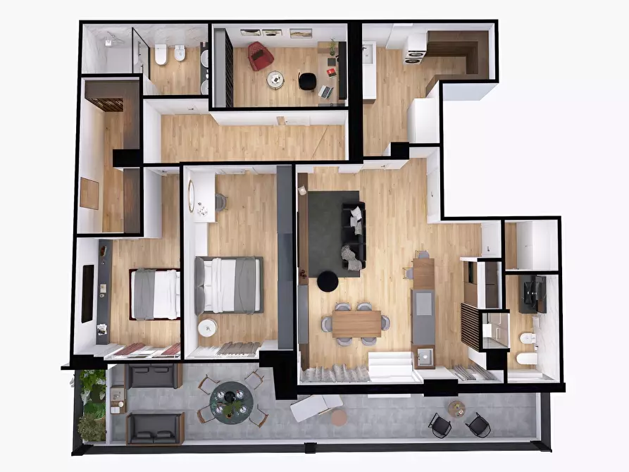 Immagine 2 di Trilocale in vendita  in via castelmaraldo 15 a Modena