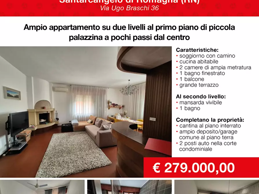 Immagine 1 di Quadrilocale in vendita  in via ugo braschi 36 a Santarcangelo Di Romagna