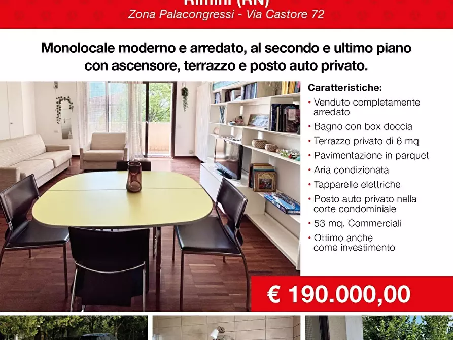 Immagine 1 di Monolocale in vendita  in Via Castore 72 a Rimini