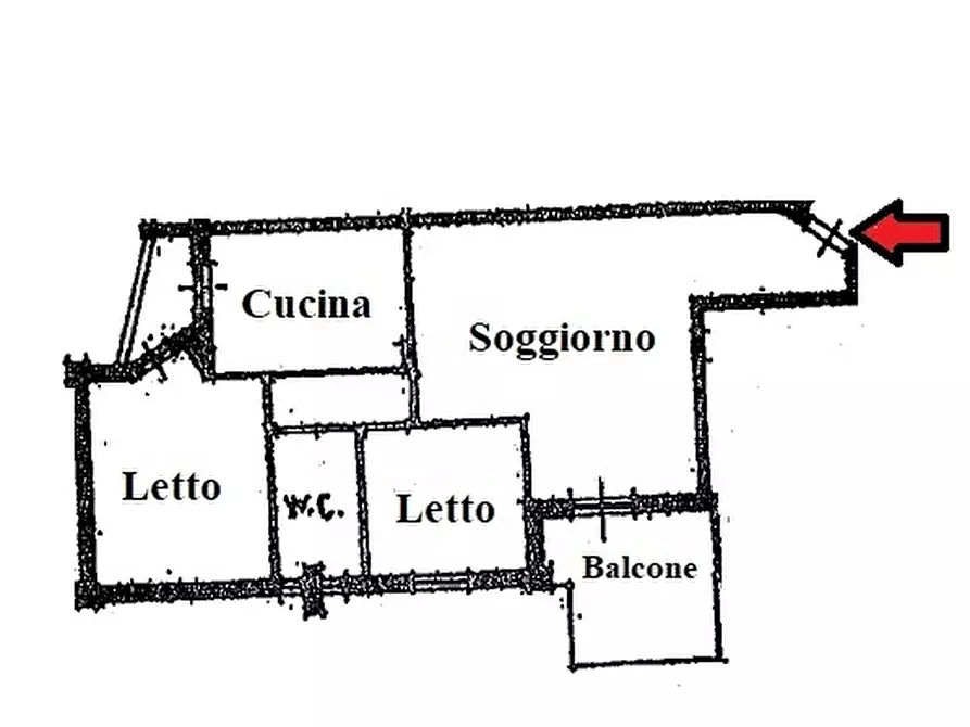 Immagine 12 di Trilocale in vendita  in Via g. di vittorio 2 a Casamassima