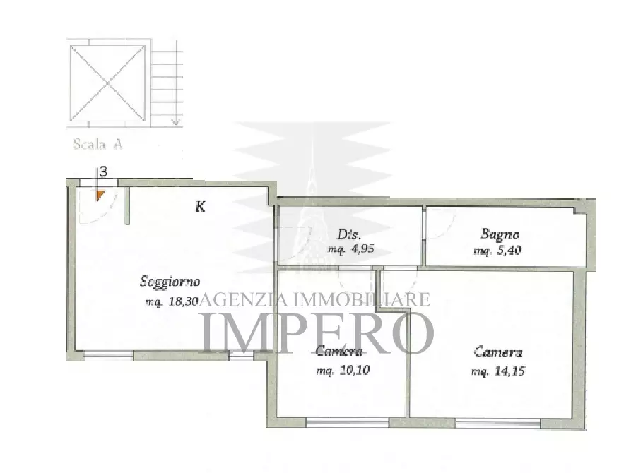 Immagine 3 di Trilocale in vendita  in Passaggio Trento Trieste 39 a Ventimiglia
