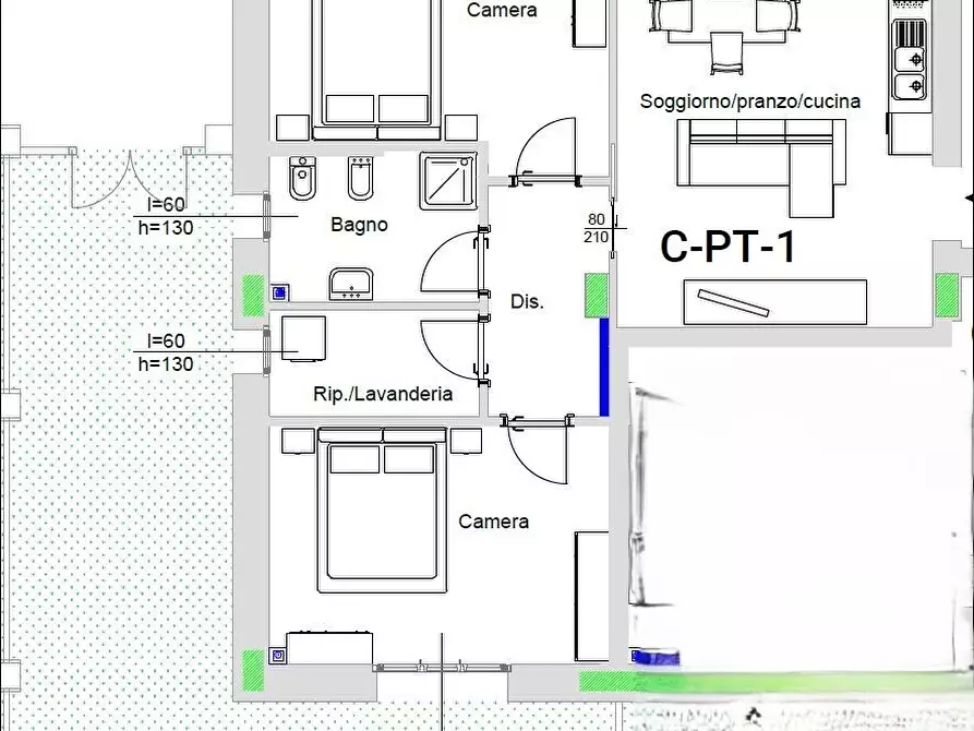 Immagine 11 di Trilocale in vendita  in VIA MAZZINI 10 a Langhirano