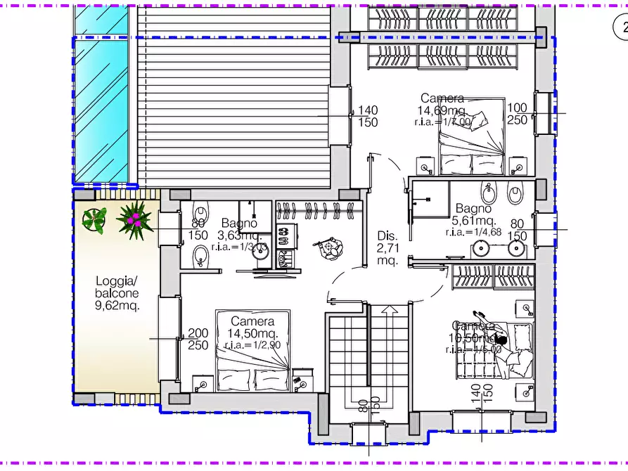 Immagine 12 di Villetta a schiera in vendita  a Santarcangelo Di Romagna