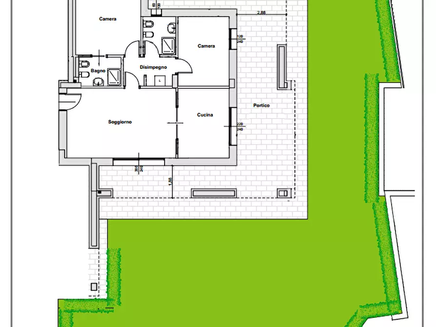 Immagine 3 di Trilocale in vendita  in POLIAMBULANZA - Tranquilla Trav. Interna a Brescia