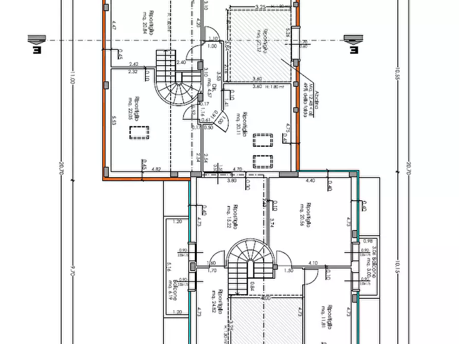 Immagine 11 di Casa bifamiliare in vendita  a Rimini