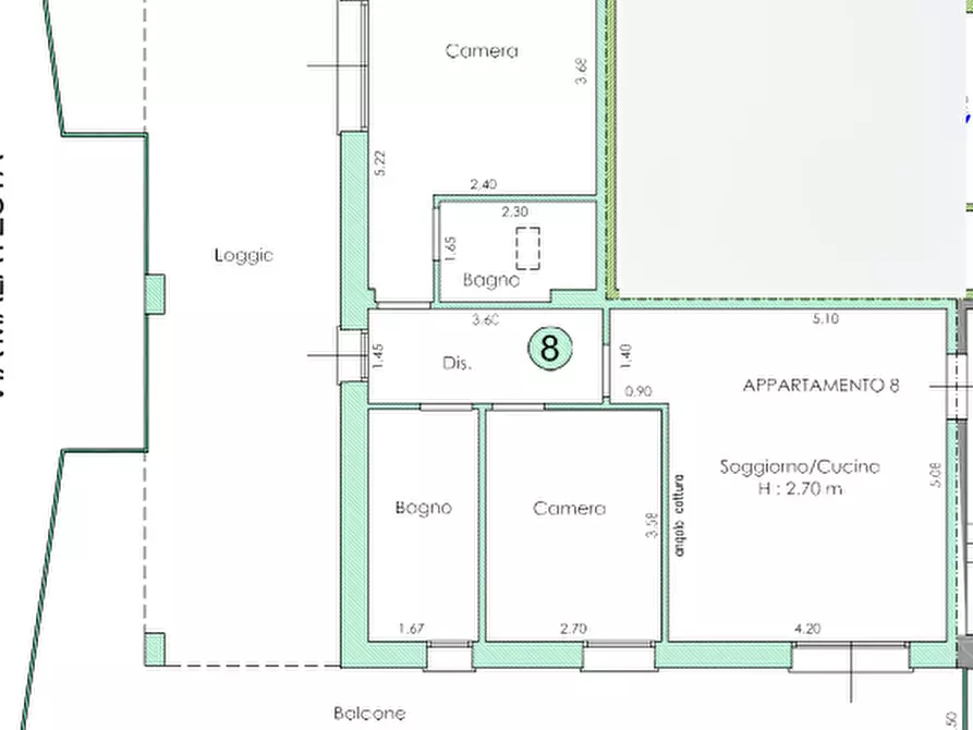 Immagine 3 di Trilocale in vendita  a San Mauro Pascoli