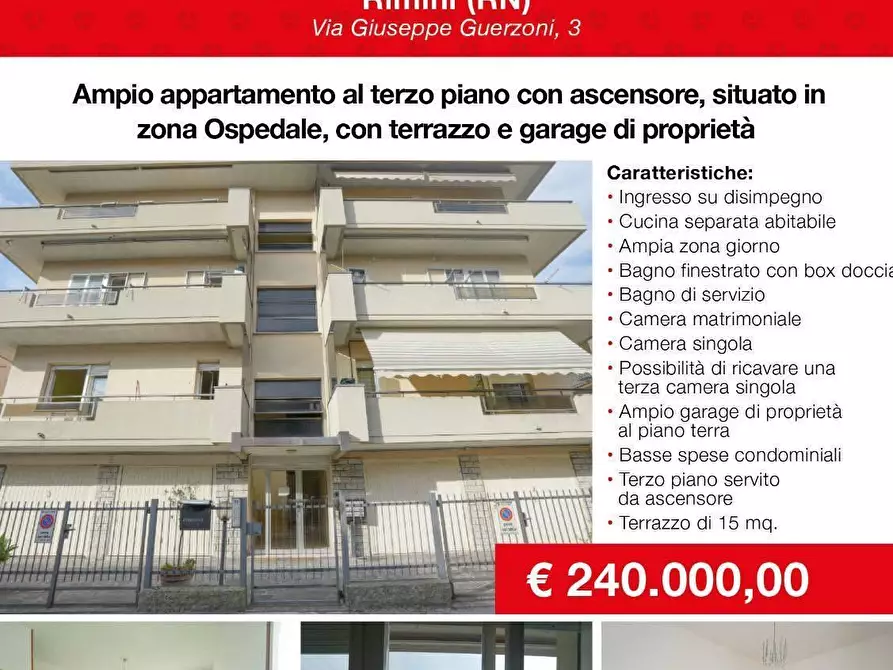 Immagine 1 di Quadrilocale in vendita  in Via Giovanni Ruffini 9 a Rimini