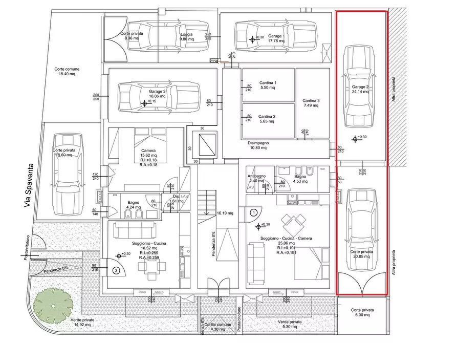 Immagine 17 di Quadrilocale in vendita  in Via Niccolò Tommaseo 100 a Rimini