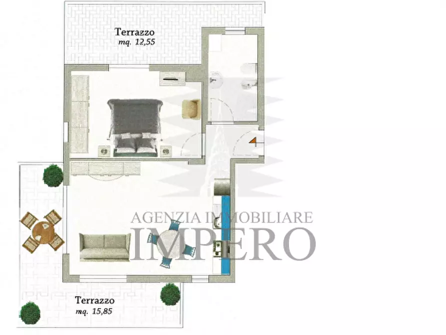 Immagine 2 di Bilocale in vendita  in Passaggio Trento Trieste 39 a Ventimiglia