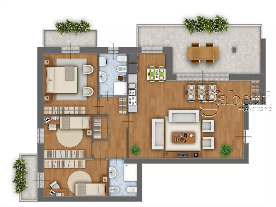 Immagine 2 di Quadrilocale in vendita  in Via Antonio Vivaldi a Dairago