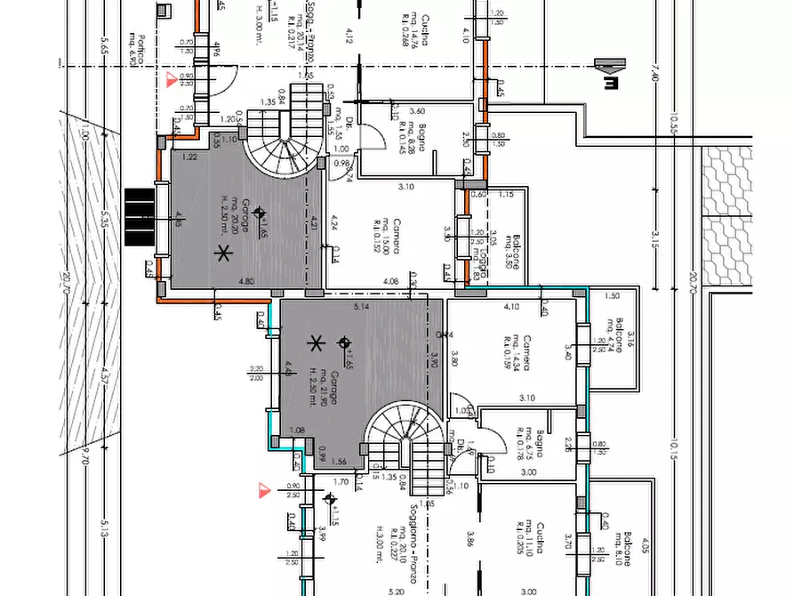 Immagine 12 di Casa bifamiliare in vendita  a Rimini