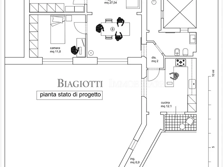 Immagine 1 di Trilocale in vendita  a Livorno