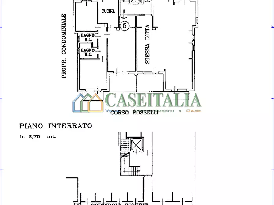 Immagine 28 di Quadrilocale in vendita  in Corso Carlo e Nello Rosselli 180 a Torino