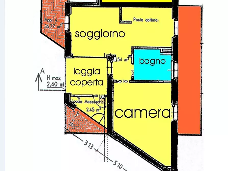 Immagine 12 di Trilocale in vendita  in Traversa I Via Romana a Lucca