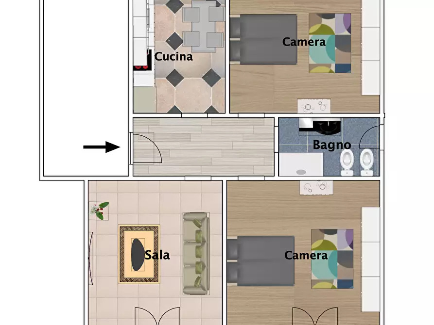 Immagine 20 di Trilocale in vendita  in Via Murano 6 a Modena