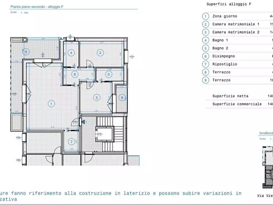 Immagine 5 di Trilocale in vendita  in Via Viernheim 3 a Rovigo