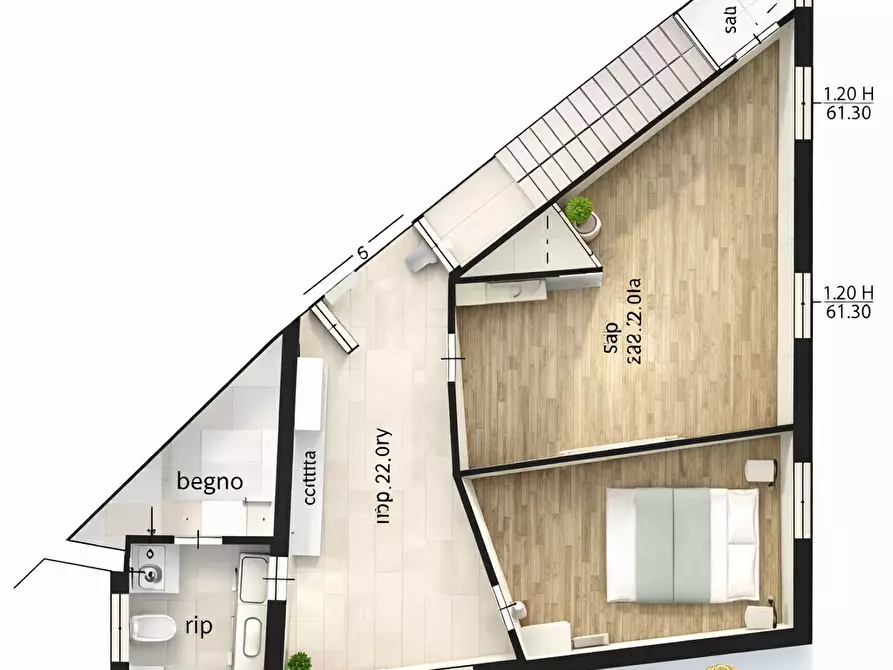 Immagine 14 di Trilocale in vendita  in Via Dell' Oriolino a Livorno