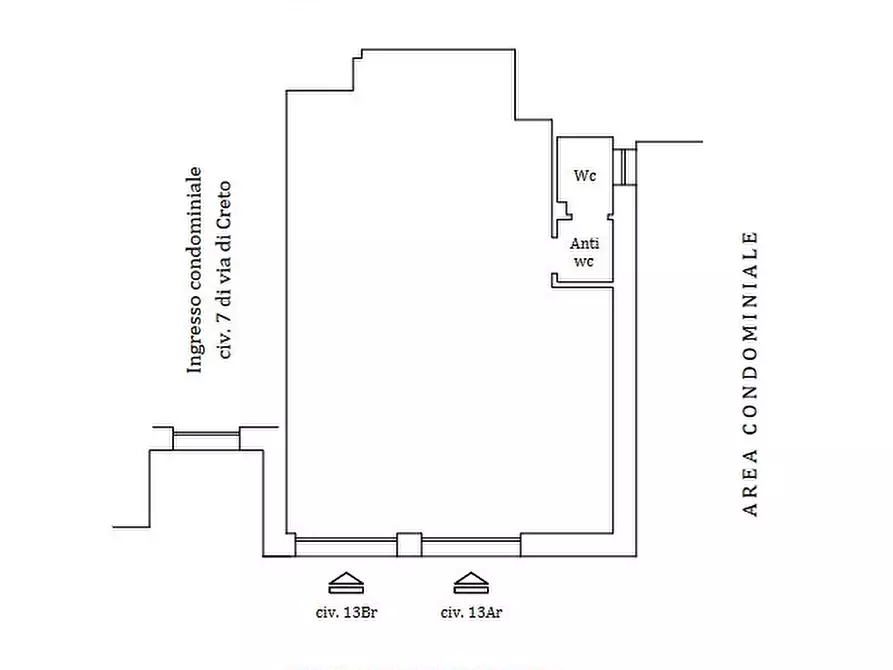Immagine 2 di Locale commerciale in vendita  in Via di Creto 13A a Genova