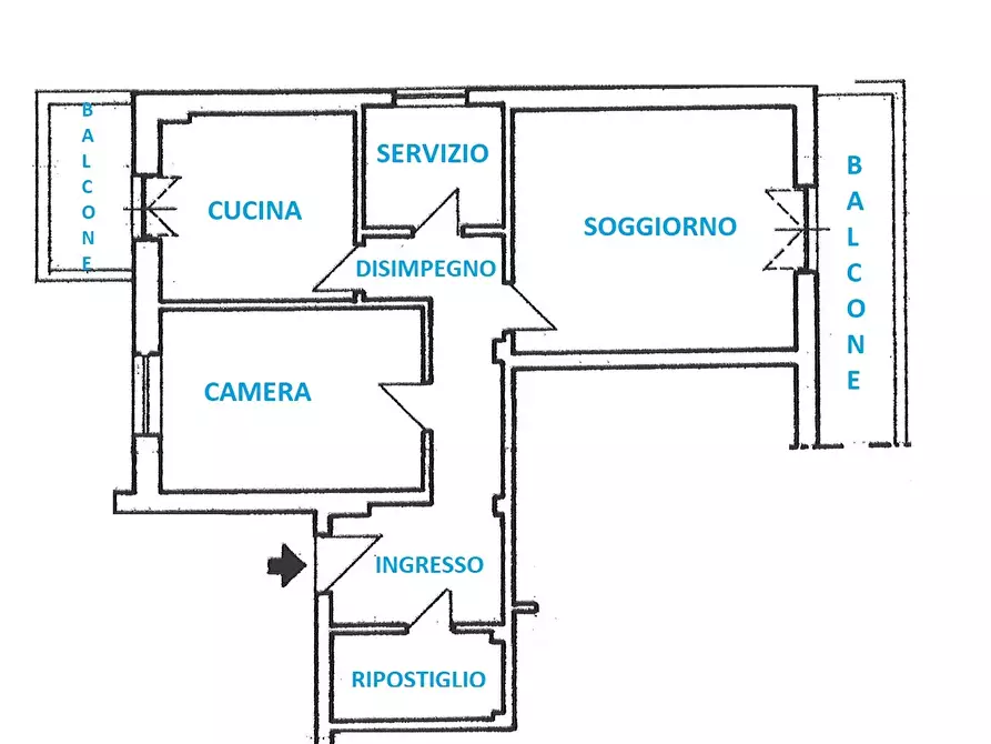 Immagine 22 di Bilocale in vendita  in Via Val Savio 8 a Roma