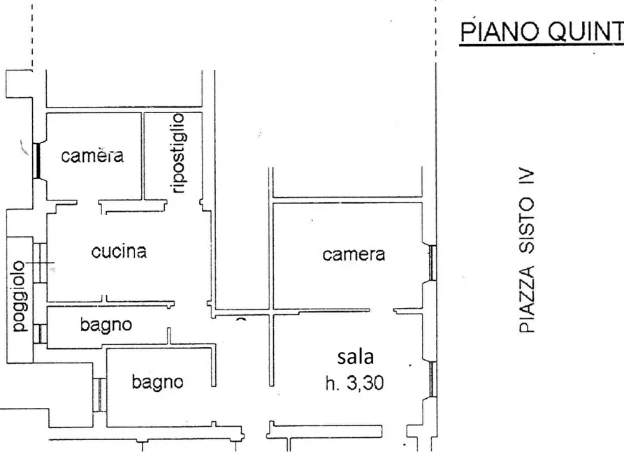 Immagine 20 di Quadrilocale in vendita  in Piazza Sisto IV 1 a Savona