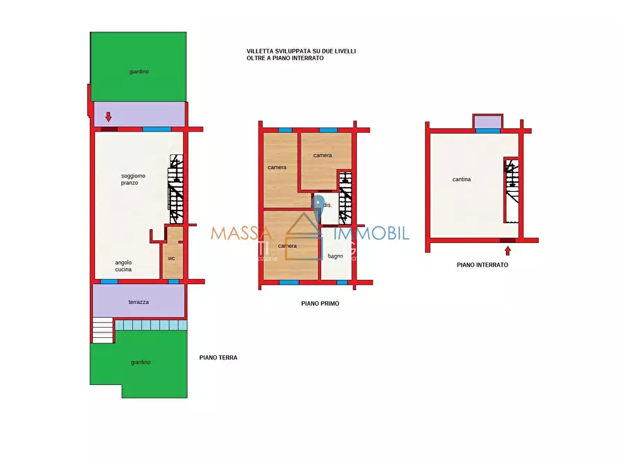 Immagine 25 di Villetta a schiera in vendita  in Via Due Madonne 32 a Massa