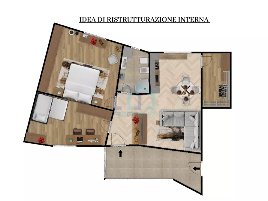 Immagine 3 di Trilocale in vendita  in via gino balocco 1 a Savona