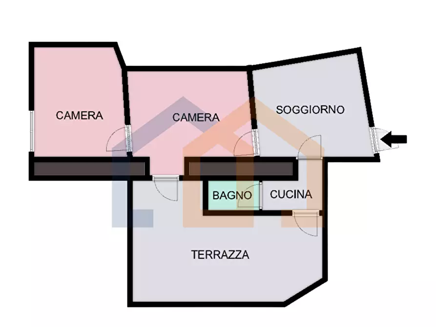 Immagine 2 di Trilocale in vendita  in Via Aicardi 34 a Celle Ligure