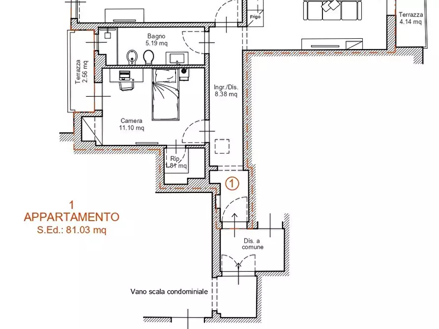 Immagine 21 di Trilocale in vendita  in Via Traversari a Firenze