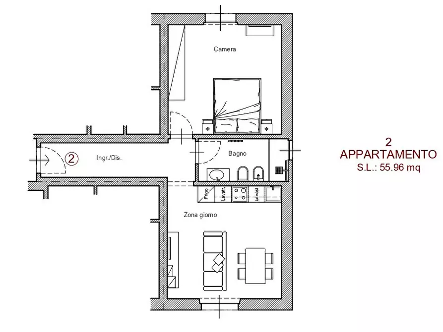 Immagine 14 di Bilocale in vendita  in Via Francesco Landini a Firenze