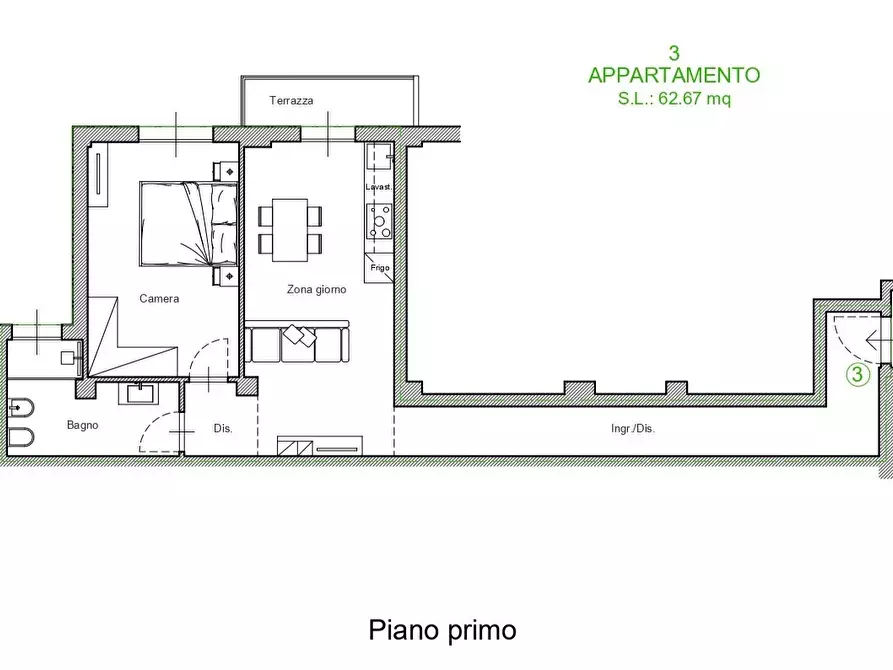 Immagine 17 di Bilocale in vendita  in Via Madonna della Querce a Firenze