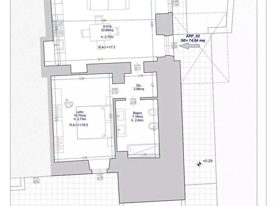 Immagine 10 di Bilocale in vendita  in Via dei Prati a Calenzano