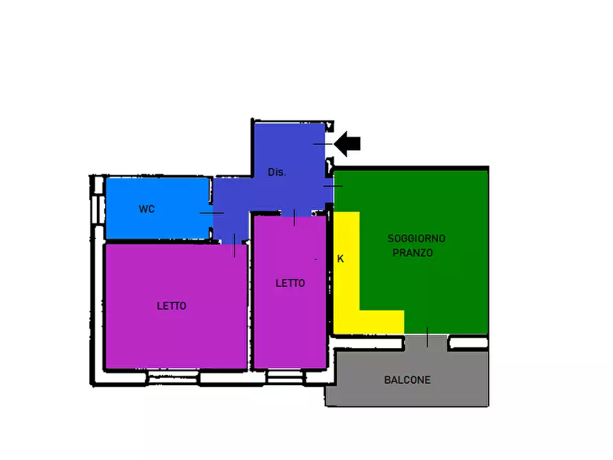 Immagine 3 di Trilocale in vendita  in Via Luigi Finamore Pepe a Monopoli